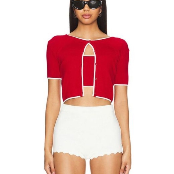 MAJORELLE Women's Red Amy Cardi Set - Picture 1 of 8